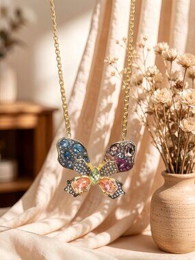 Swarovski's new Idyllia butterfly necklace pendant accessory